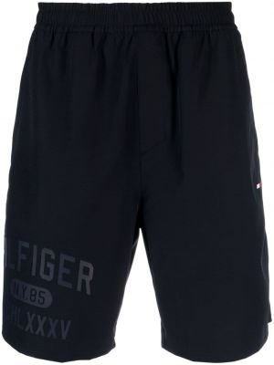 Shorts de sport à imprimé Tommy Hilfiger bleu