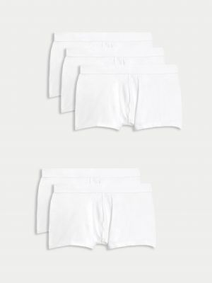 Kalhoty s nízkým pasem Marks & Spencer bílé
