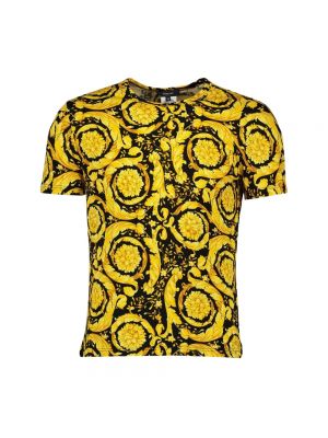 Koszulka z nadrukiem Versace żółta