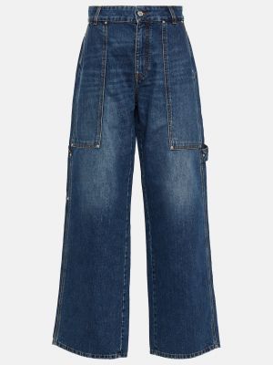 Укороченные джинсы карго STELLA MCCARTNEY синий