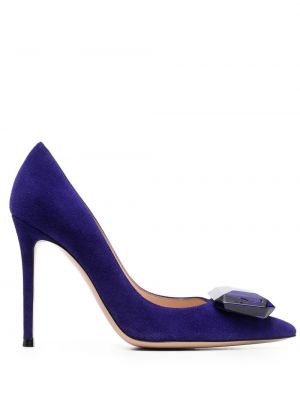 Semsket skinn pumps Gianvito Rossi lilla