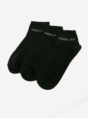 Чорапи Replay черно