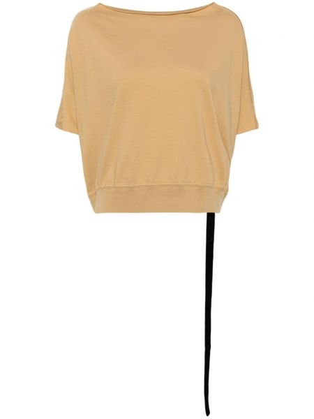 Βαμβακερή μπλούζα Rick Owens Drkshdw κίτρινο