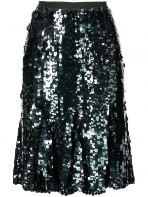 Midi sukně s flitry Prada Pre-owned zelené