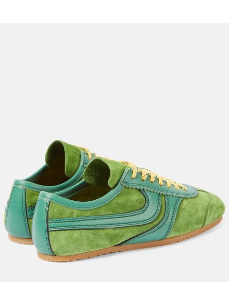 Sneakerși din piele de căprioară Dries Van Noten verde