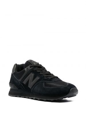 Sneakersy sznurowane koronkowe New Balance 574 czarne