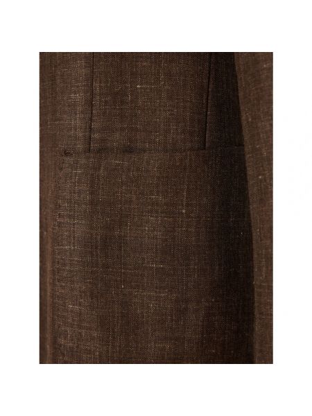 Chaqueta de lana de lino de seda Barba marrón