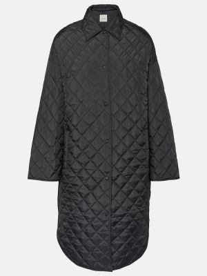 Pikowany płaszcz Toteme czarny