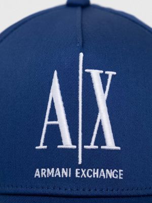 Czapka z daszkiem bawełniana Armani Exchange