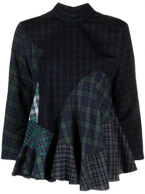 Асиметрична карирана блуза Comme Des Garçons
