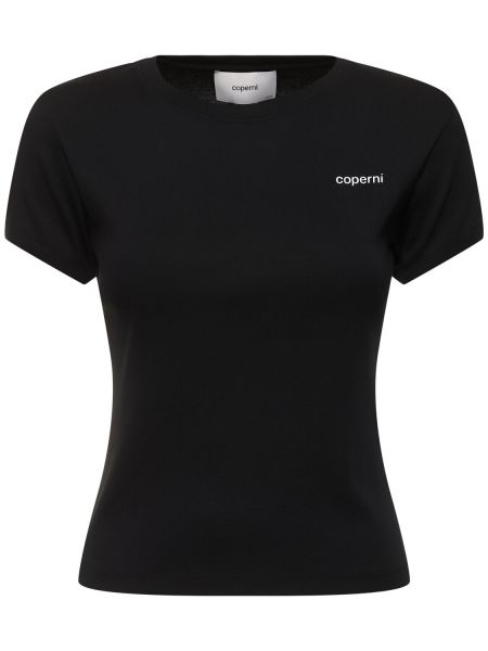 Slim fit t-shirt i bomull i jersey Coperni svart