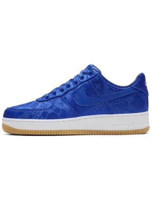 Шелковые кроссовки Nike Air Force 1 синие