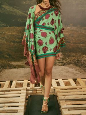 Saténové mini šaty s potlačou Johanna Ortiz