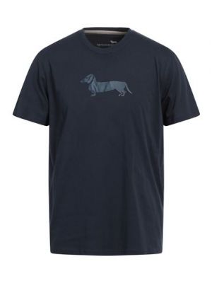 T-shirt di cotone Harmont & Blaine blu