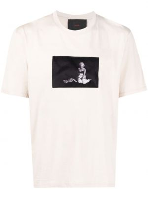 T-shirt con stampa Limitato beige