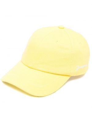 Siuvinėtas kepurė su snapeliu Jacquemus geltona