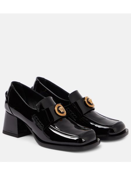Кожаные туфли Versace черные