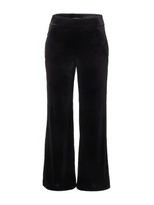 Jednofarebné nohavice s vysokým pásom na zips Esprit Collection - čierna