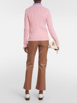 Puloverel din bumbac Polo Ralph Lauren roz