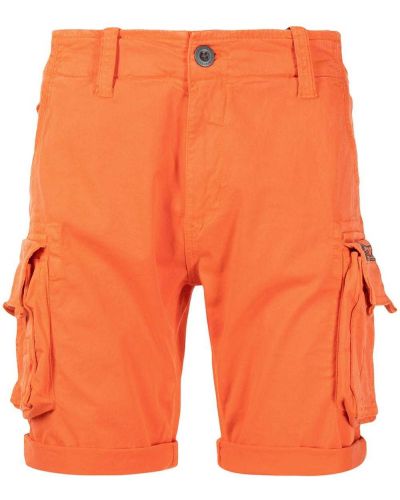 Pantalones cortos cargo con bordado Alpha Industries naranja