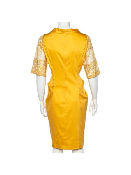 Sukienka bawełniana Moschino Pre-owned żółta