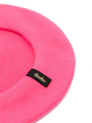Vlněný baret Borsalino růžový