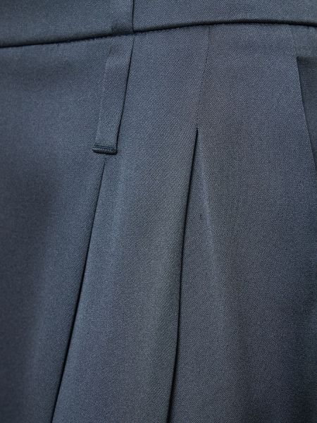 Pliszírozott selyem szatén nadrág Giorgio Armani