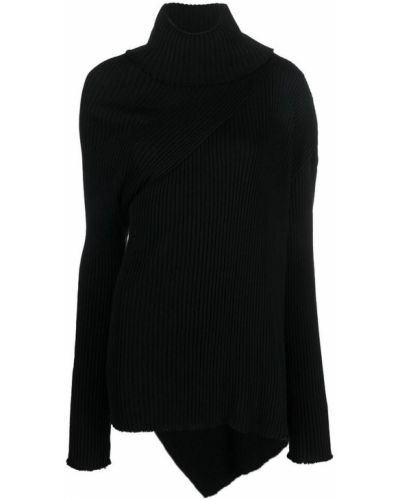 Asymetrický vlněný svetr z merino vlny Marques'almeida černý