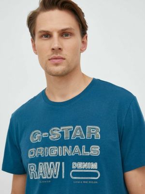 Bavlněné tričko s potiskem s hvězdami G-star Raw
