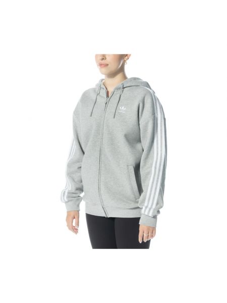Gestreifter hoodie mit reißverschluss Adidas