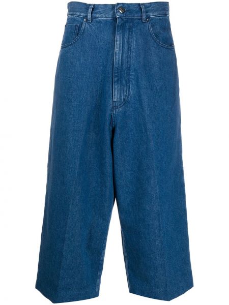 Укороченные широкие джинсы Haikure, синие