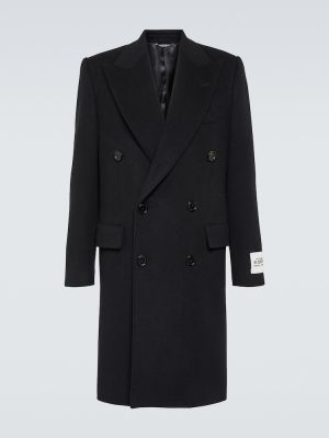 Gyapjú kabát Dolce&gabbana fekete