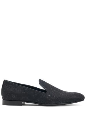 Loafers de tejido jacquard Versace negro