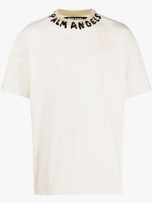 T-shirt con stampa Palm Angels bianco