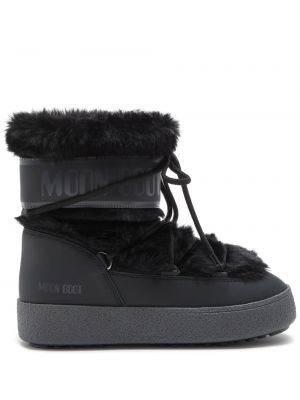Členkové topánky s kožušinou Moon Boot čierna