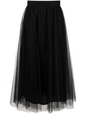 Tylové midi sukně Zimmermann černé