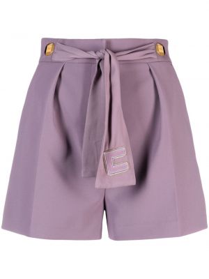 Krepp shorts mit stickerei Elisabetta Franchi
