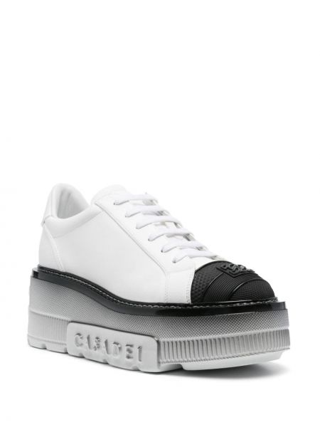 Plateau leder sneaker Casadei