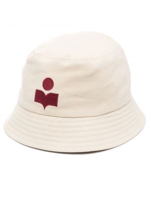Haftowany kapelusz Isabel Marant czerwony