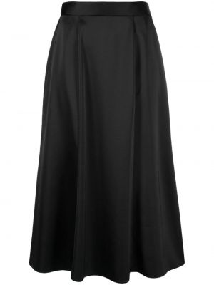 Černé saténové midi sukně Roberto Collina