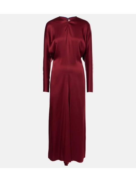 Sateng dress Victoria Beckham rød