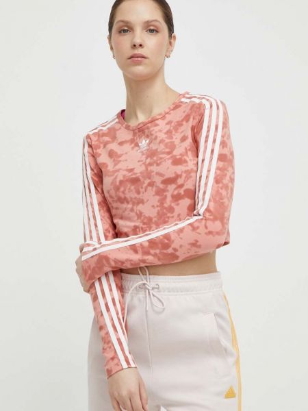 Tricou cu mânecă lungă Adidas Originals roz