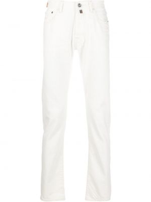 Smal skinny fit-jeans Jacob Cohën vit