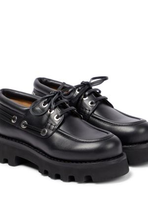 Usnjene brogue čevlji s platformo Proenza Schouler črna
