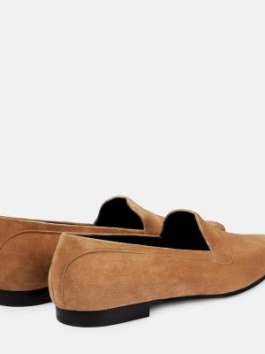 Loafers in pelle scamosciata Khaite beige
