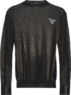 Pull brodé Prada noir