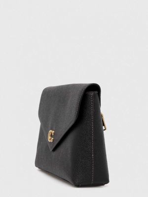 Usnjena pisemska torbica Coach črna