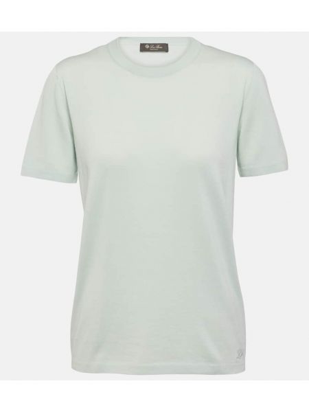 Kokvilnas t-krekls Loro Piana zaļš