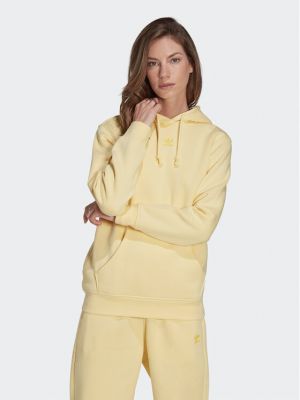 Bluză cu glugă din fleece Adidas galben