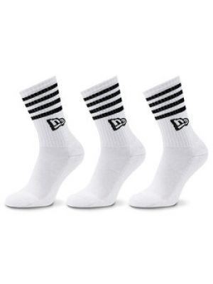 Pruhované ponožky New Era bílé